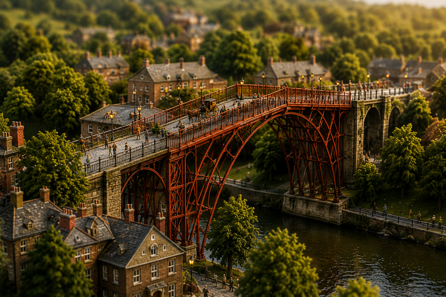 Miniature interpretation of Ironbridge Gorge